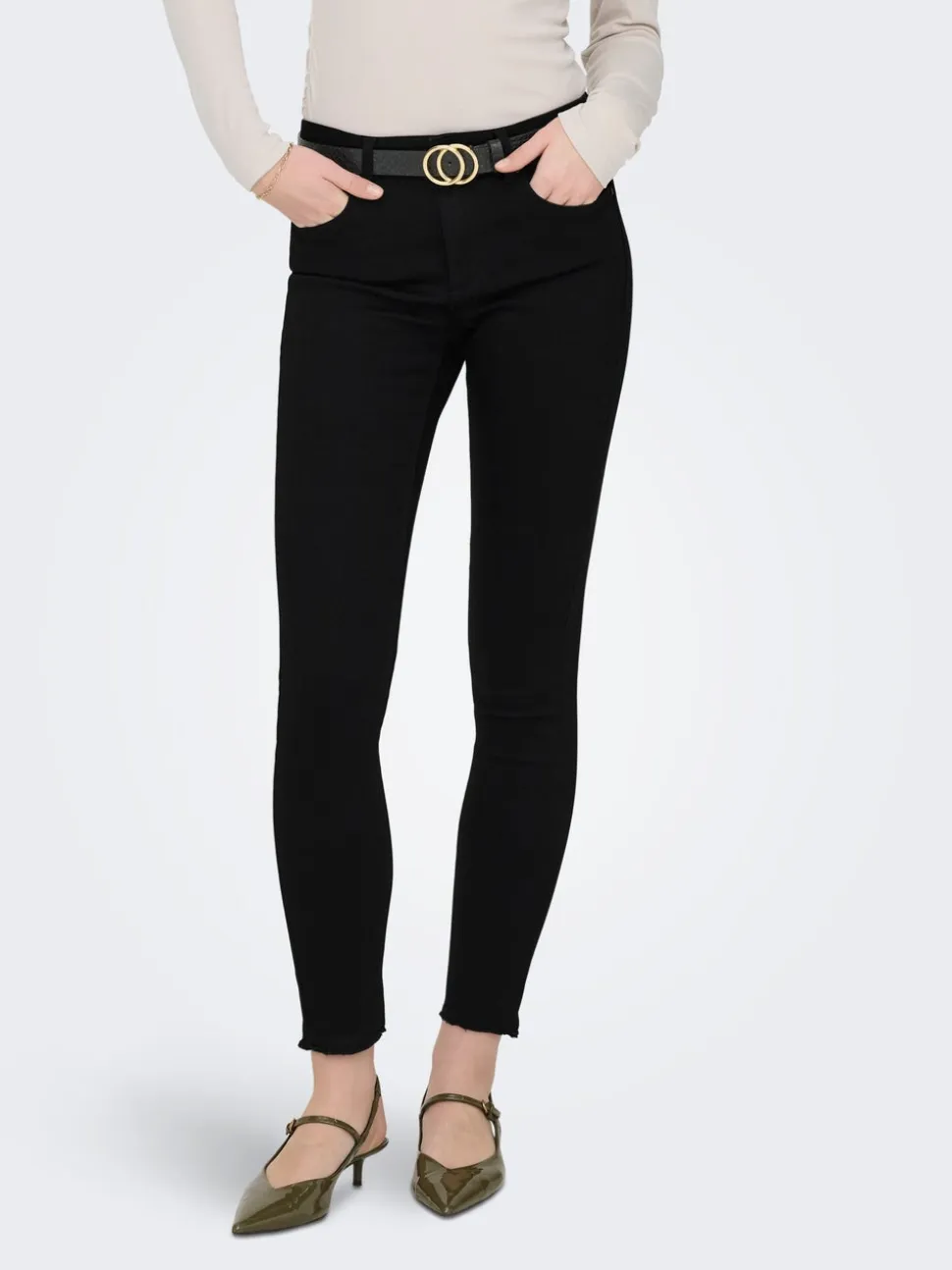 ONLBLUSH Vita media Skinny Fit Lunghezza alla caviglia Jeans