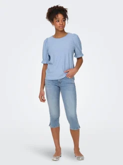 ONLBLUSH Vita media Skinny Fit capri Bermuda in jeans