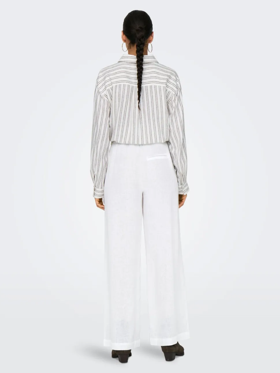 ONLBRUXELLES Straight Fit Lino Pantaloni