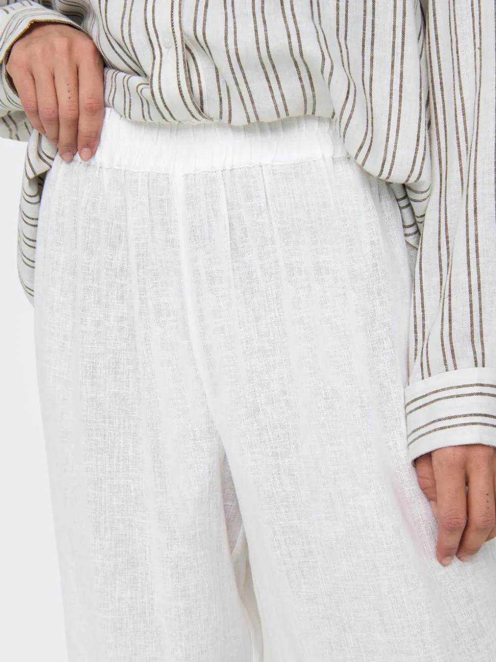 ONLBRUXELLES Straight Fit Lino Pantaloni
