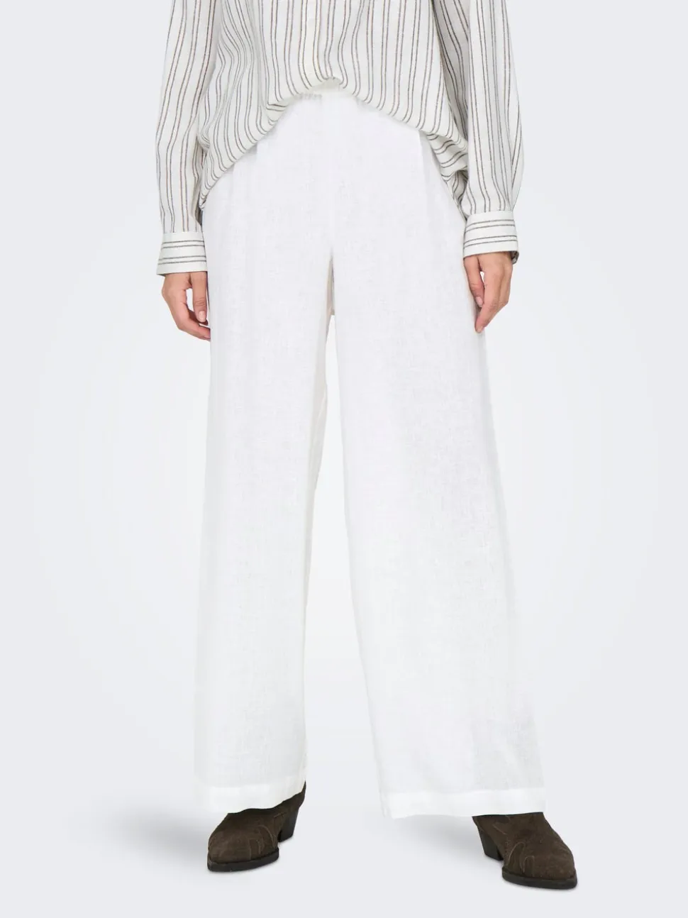 ONLBRUXELLES Straight Fit Lino Pantaloni