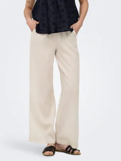 ONLBRUXELLES Straight Fit Lino Pantaloni