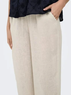 ONLBRUXELLES Straight Fit Lino Pantaloni