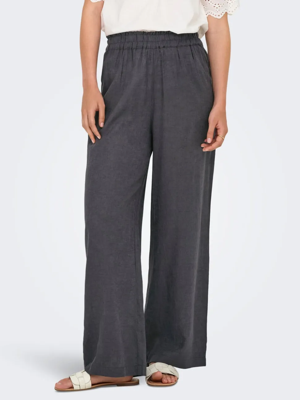 ONLBRUXELLES Straight Fit Lino Pantaloni