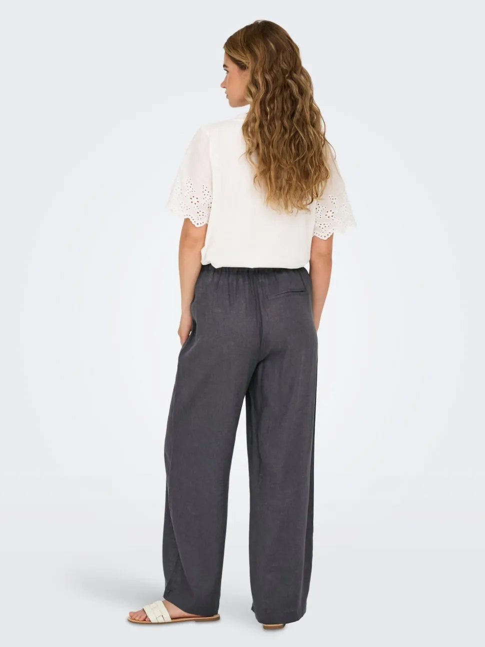 ONLBRUXELLES Straight Fit Lino Pantaloni
