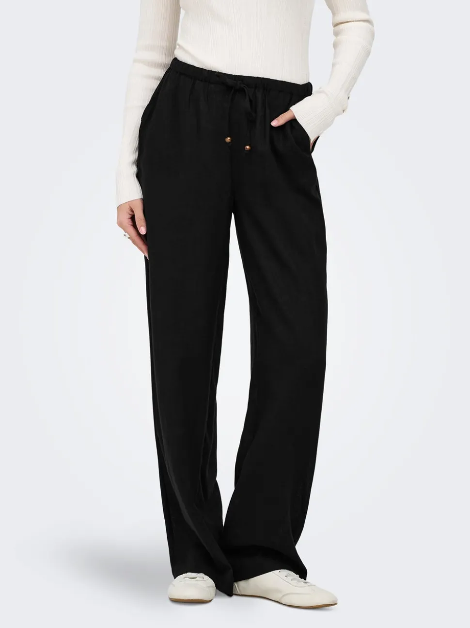 ONLBRUXELLES Straight Fit Lino Pantaloni