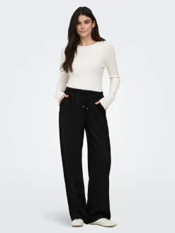 ONLBRUXELLES Straight Fit Lino Pantaloni