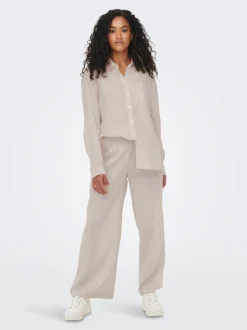ONLBRUXELLES Straight Fit Lino Pantaloni