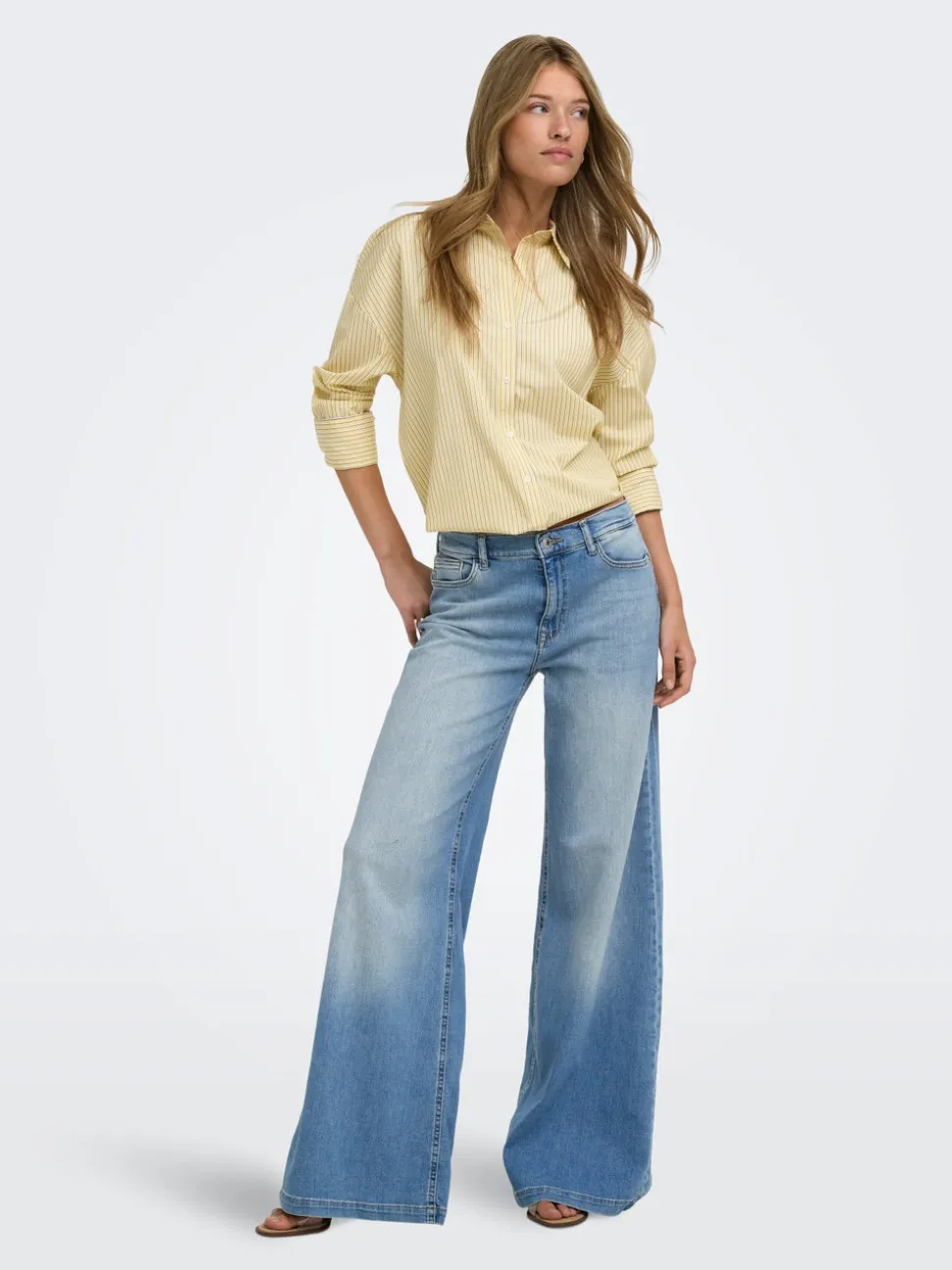 ONLCALIFORNIA Vita media Wide Leg Fit Jeans