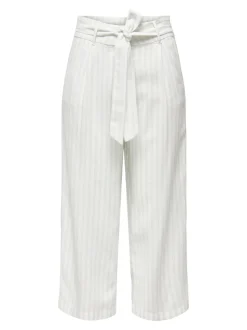 ONLCARO Cropped Fit Lino Pantaloni a gamba larga