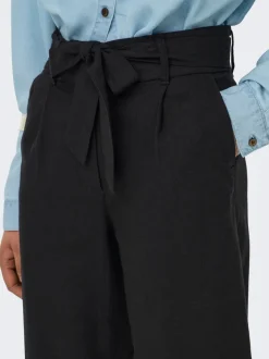 ONLCARO Cropped Fit Lino Pantaloni a gamba larga
