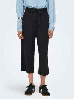 ONLCARO Cropped Fit Lino Pantaloni a gamba larga