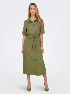 ONLCARO Lino Vestito midi