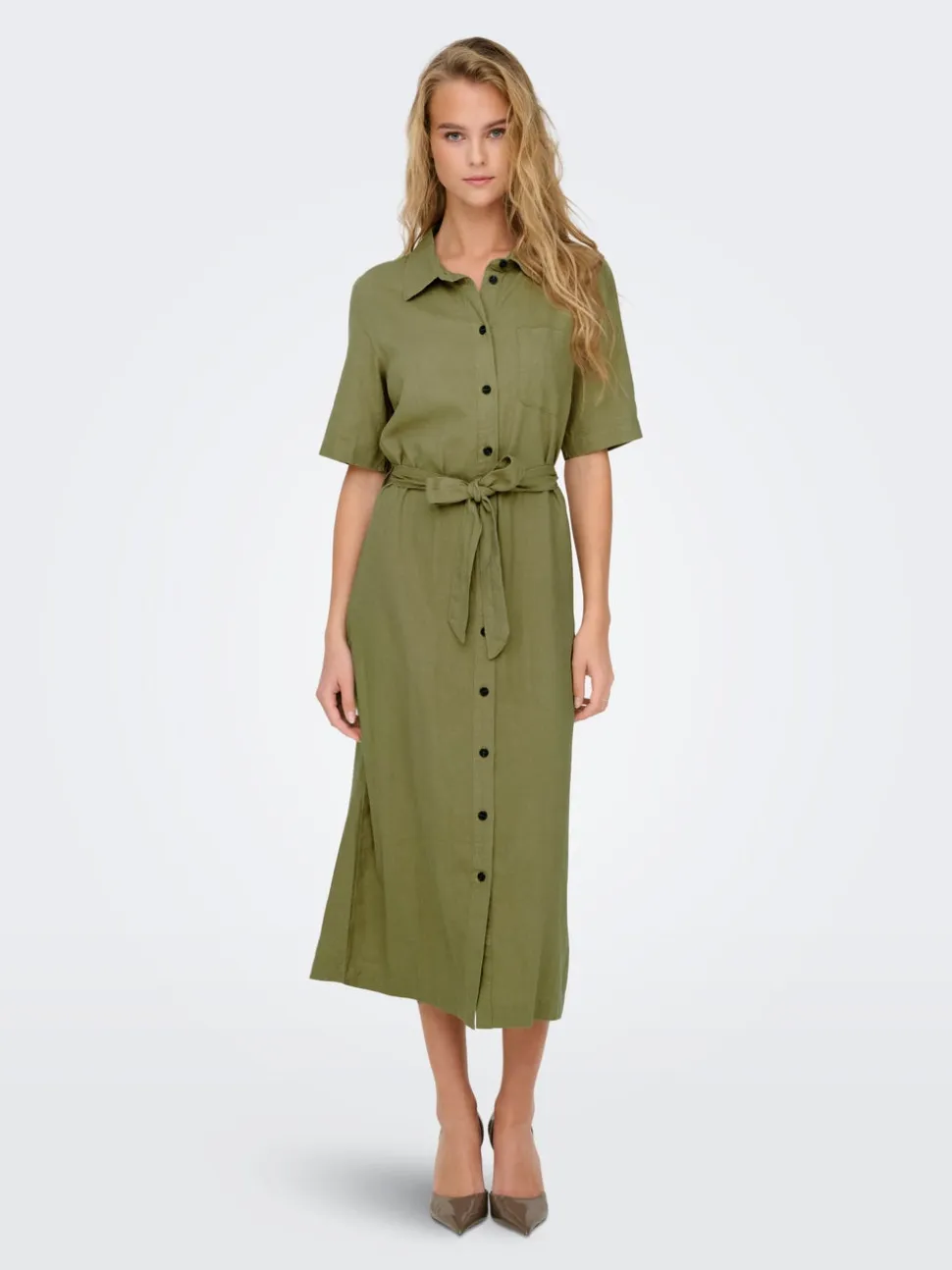 ONLCARO Lino Vestito midi