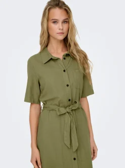 ONLCARO Lino Vestito midi