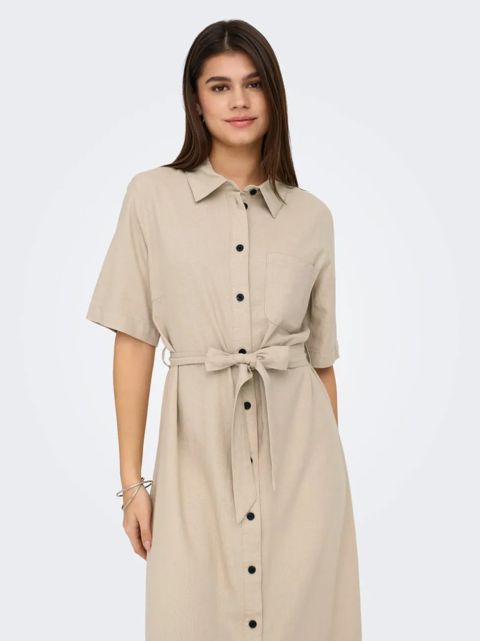 ONLCARO Lino Vestito midi