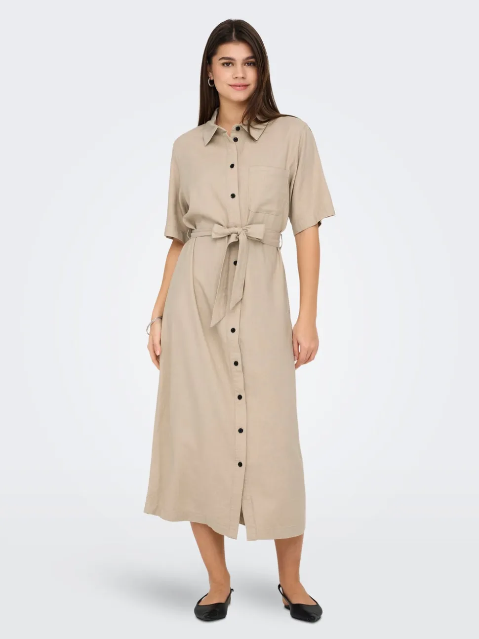 ONLCARO Lino Vestito midi