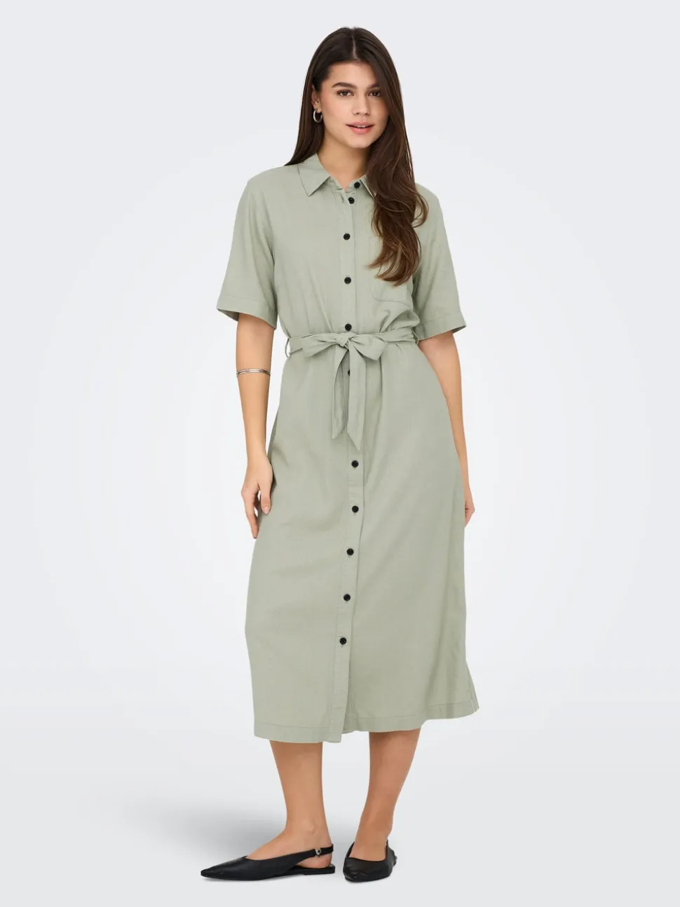 ONLCARO Lino Vestito midi
