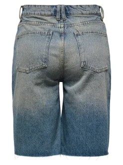 ONLCARO Vita alta Loose Fit Bermuda in jeans