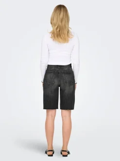 ONLCARO Vita media Loose Fit Bermuda in jeans