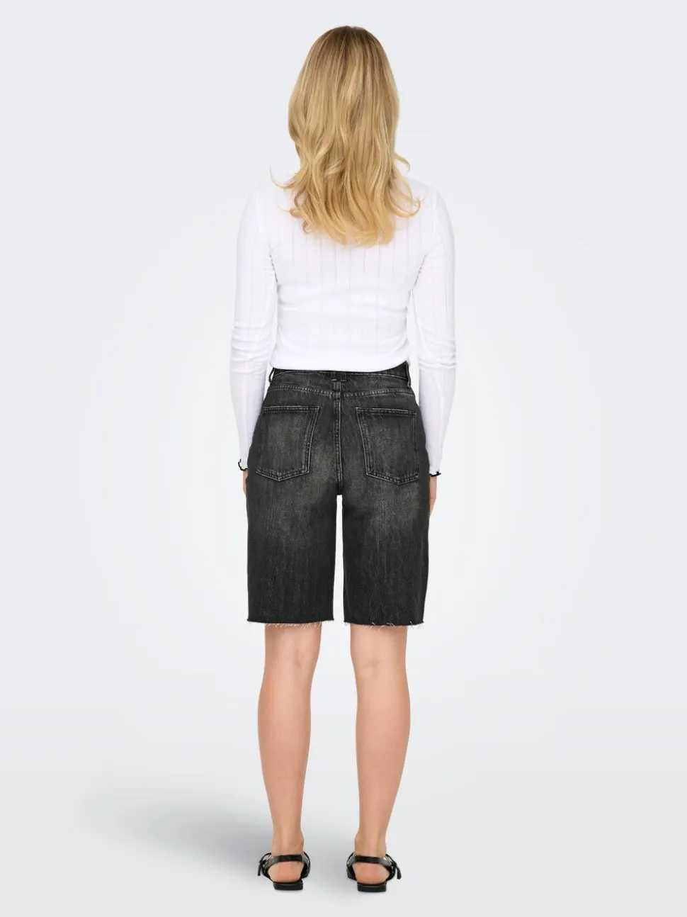 ONLCARO Vita media Loose Fit Bermuda in jeans
