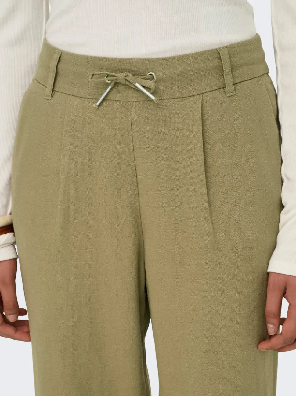 ONLCARO-POPTRASH Comfort Fit Lino Pantaloni