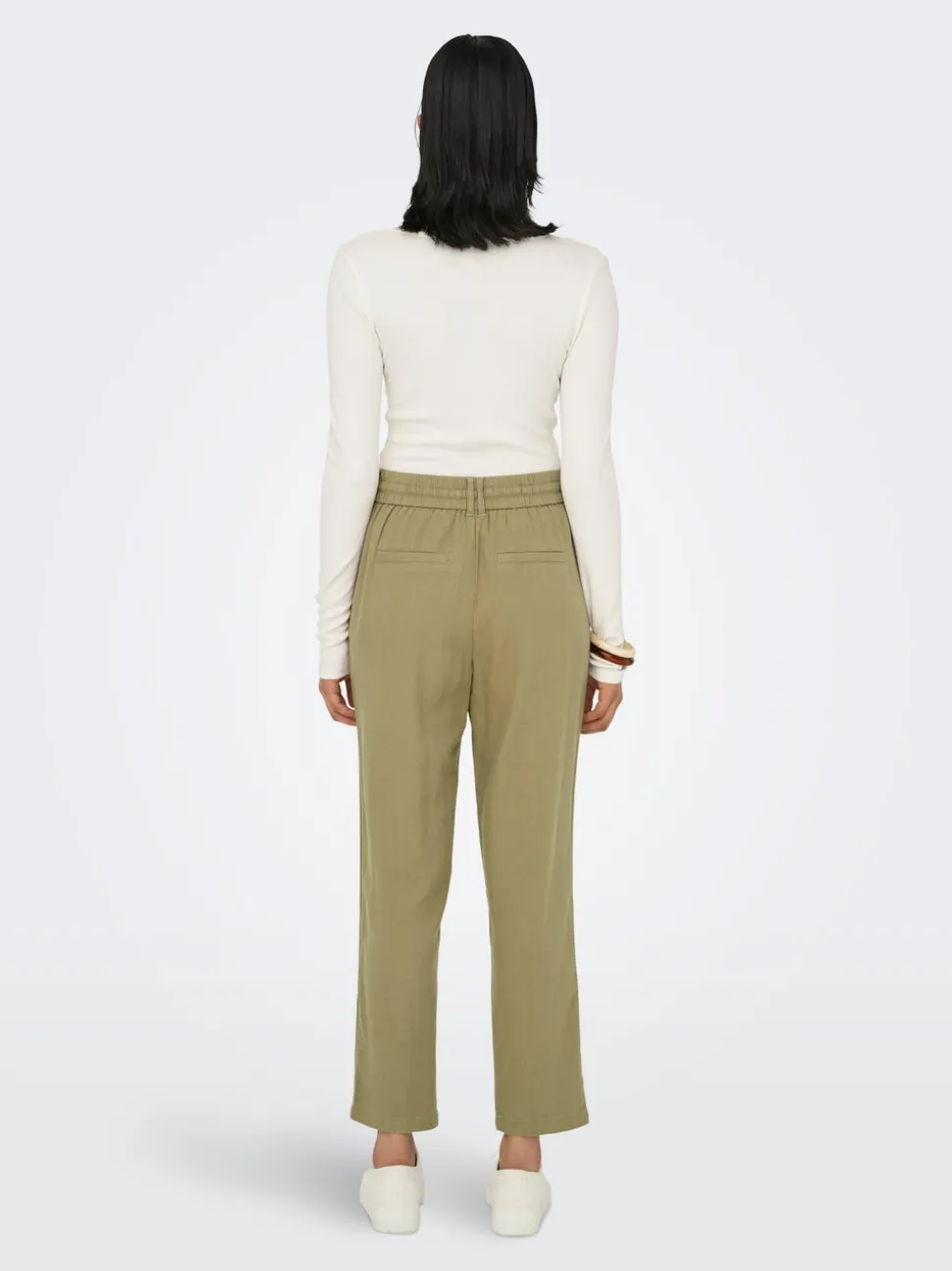 ONLCARO-POPTRASH Comfort Fit Lino Pantaloni