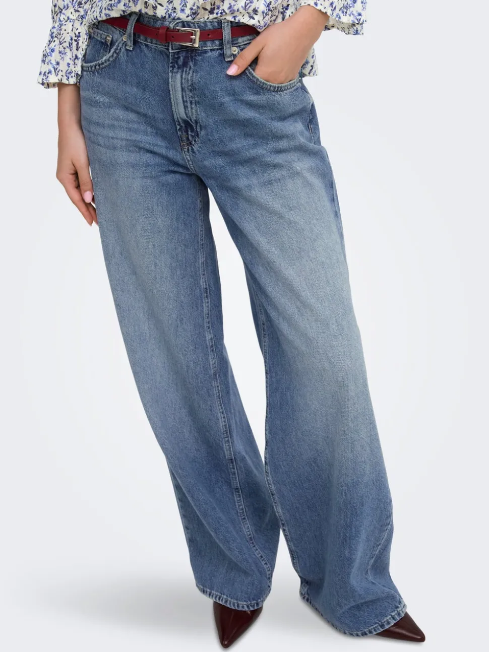 ONLCHARLOT Vita media Wide Leg Fit Jeans