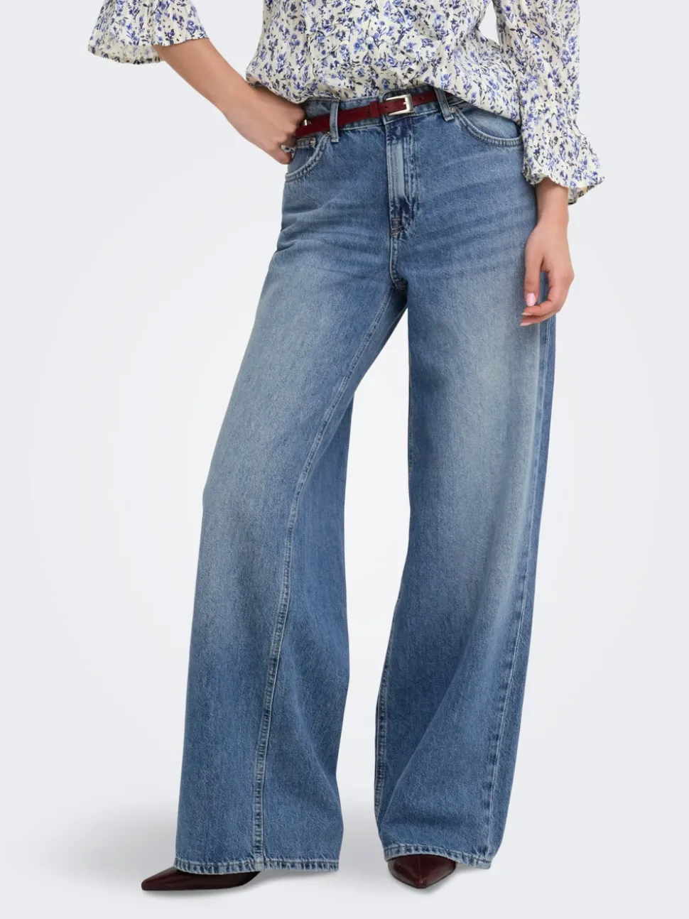 ONLCHARLOT Vita media Wide Leg Fit Jeans