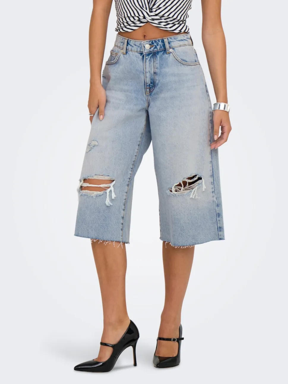 ONLCOBAIN Vita media Loose Fit Bermuda in jeans