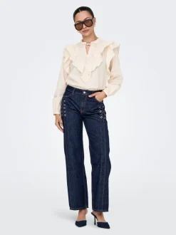 ONLCOBAIN Vita media Wide Leg Fit Jeans
