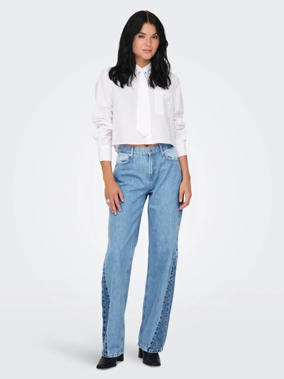 ONLCOBAIN Vita media Wide Leg Fit Jeans