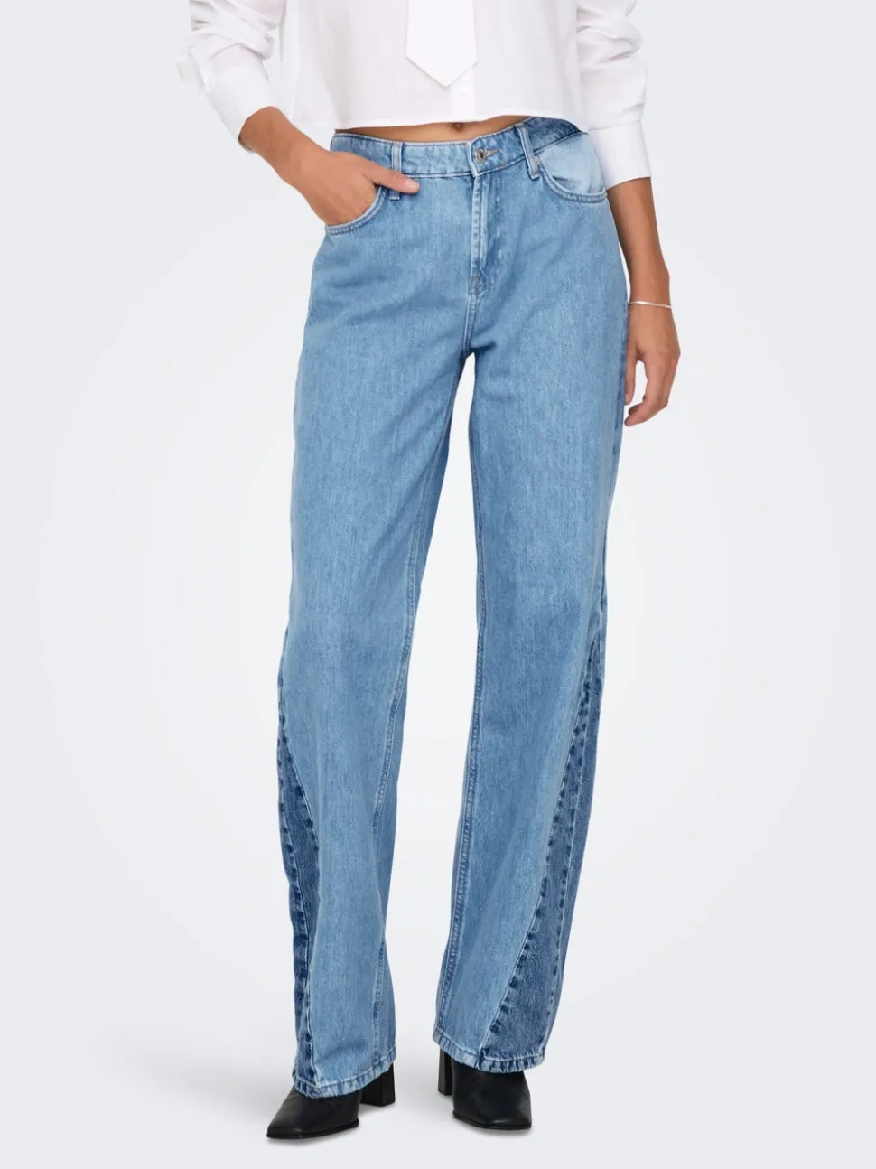 ONLCOBAIN Vita media Wide Leg Fit Jeans