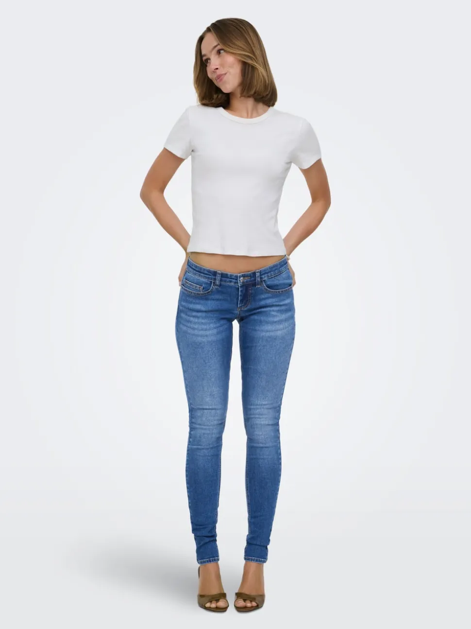 ONLCORAL Vita bassa Skinny Fit Jeans