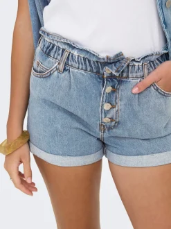 ONLCUBA Vita alta Relaxed Fit Bermuda in jeans