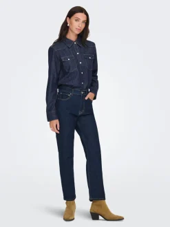 ONLELISA Vita media Straight Fit Lunghezza alla caviglia Jeans