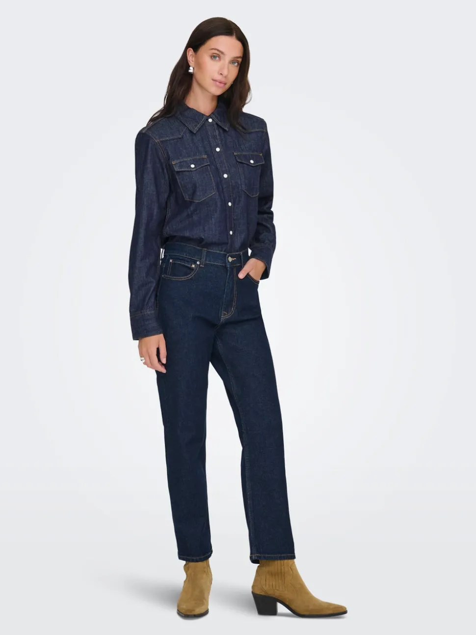 ONLELISA Vita media Straight Fit Lunghezza alla caviglia Jeans