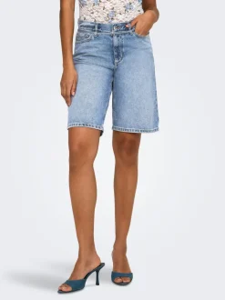 ONLELLA Vita media Regular Fit Bermuda in jeans