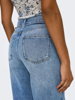 ONLELLA Vita media Regular Fit Bermuda in jeans