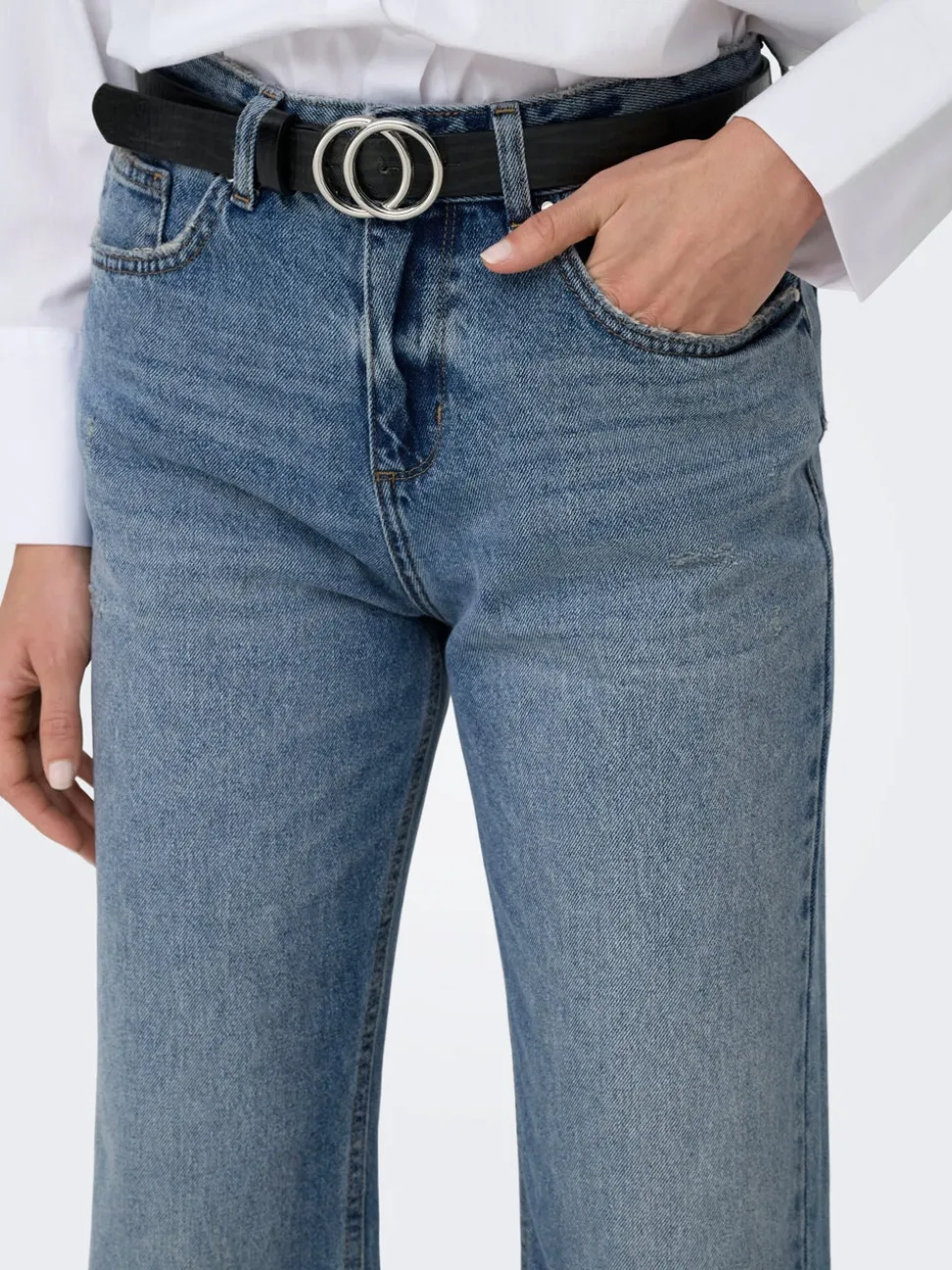 ONLELLA Vita media Straight Fit Jeans
