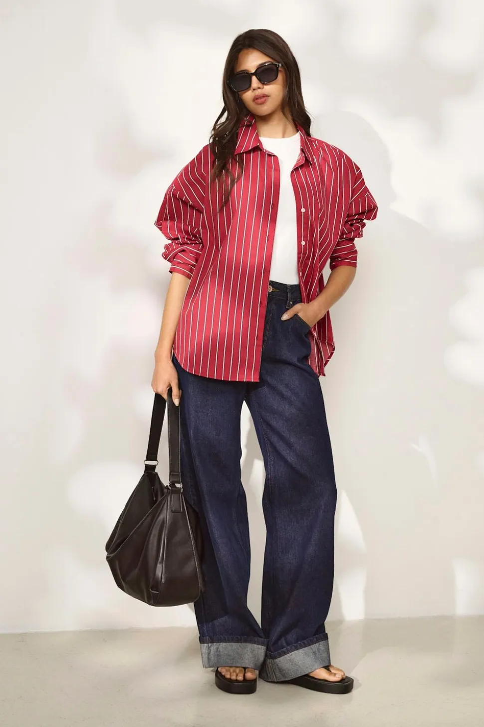 ONLELLA Vita media Wide Leg Fit Jeans