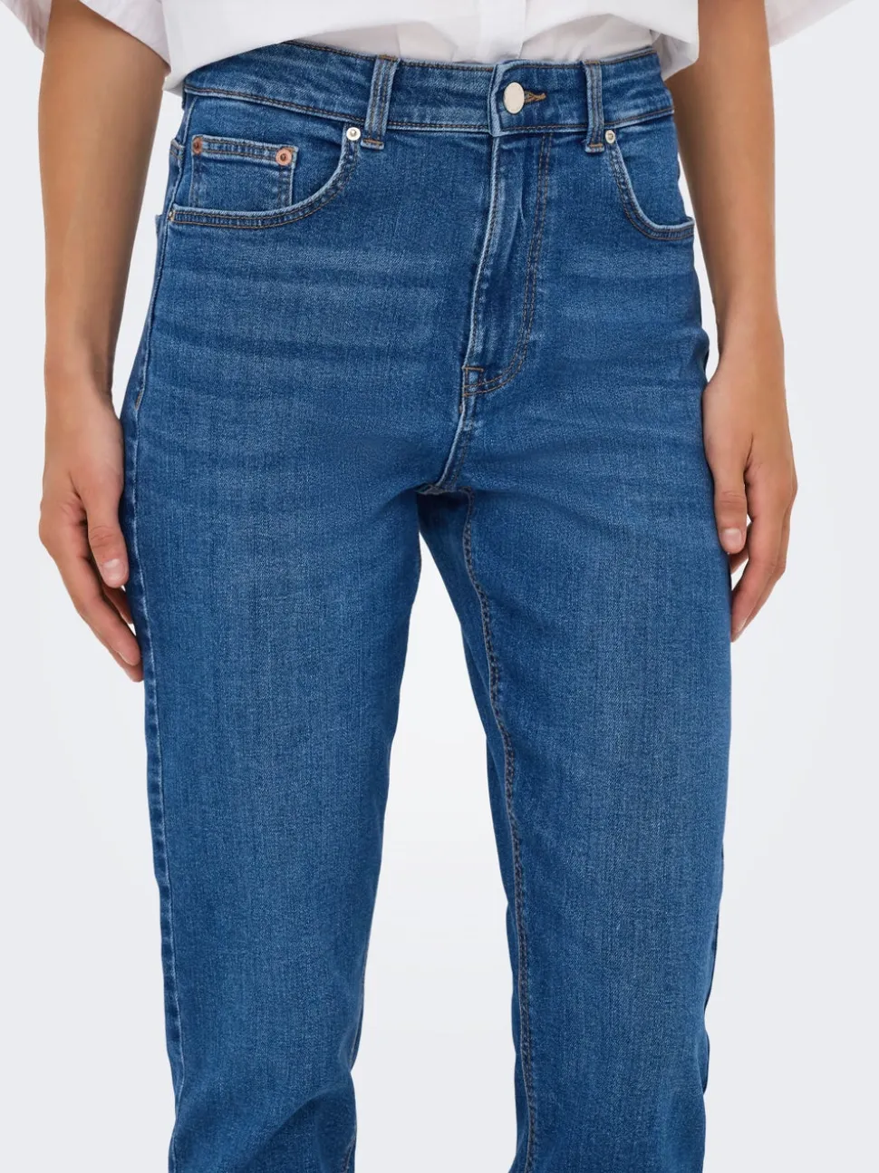 ONLEMEL Vita alta Straight Fit Lunghezza alla caviglia Jeans