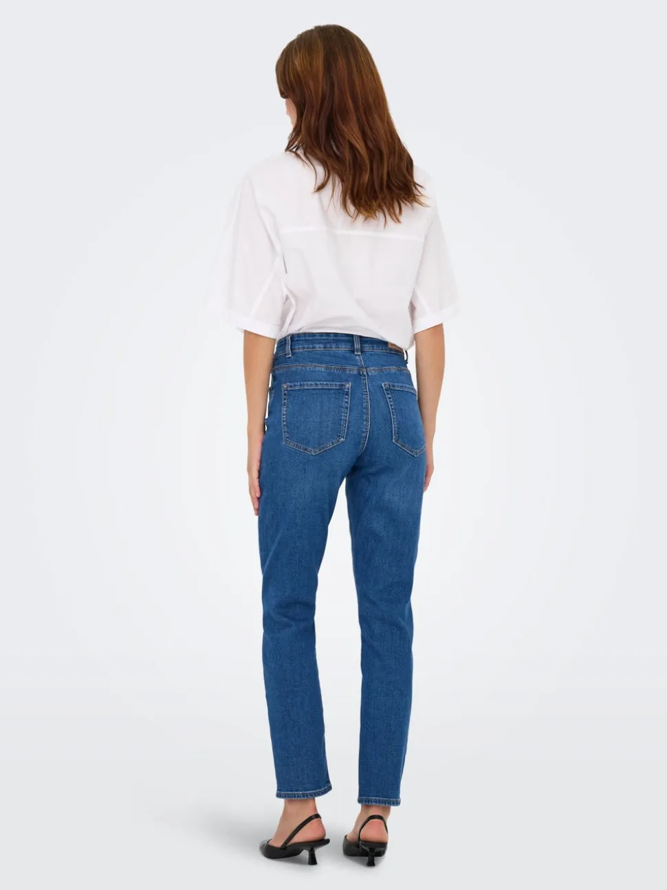 ONLEMEL Vita alta Straight Fit Lunghezza alla caviglia Jeans