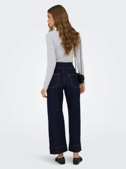 ONLEMILIA Vita alta Vestibilità ampia - Corto Jeans
