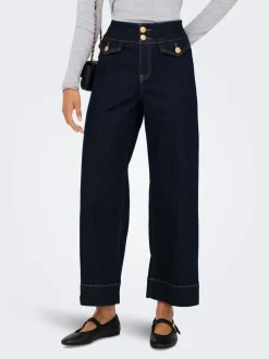 ONLEMILIA Vita alta Vestibilità ampia - Corto Jeans