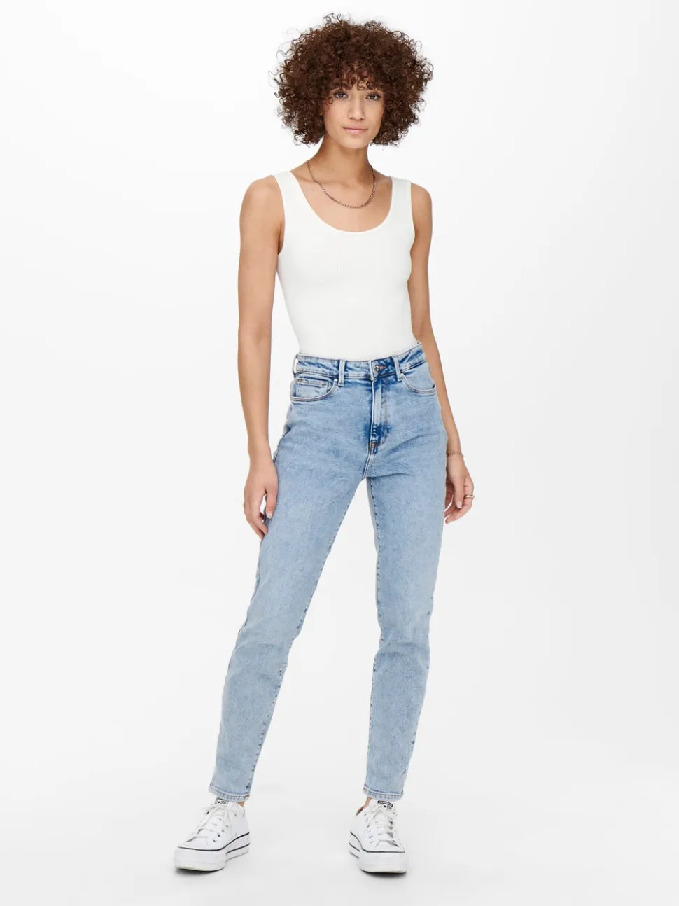 ONLEMILY Ankle Vita alta Straight Fit Jeans