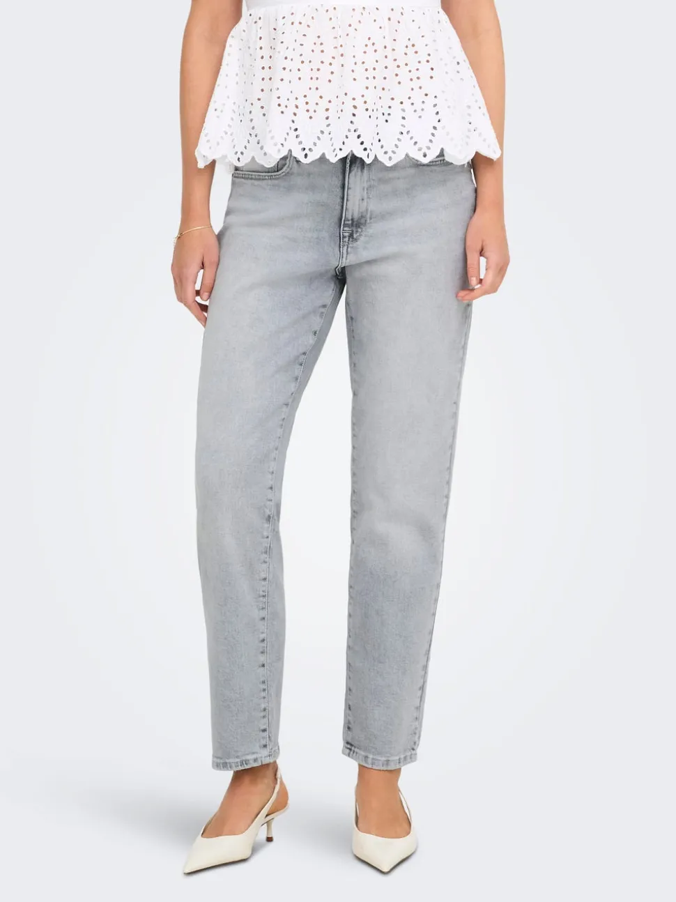 ONLEMILY Ankle Vita alta Straight Fit Jeans