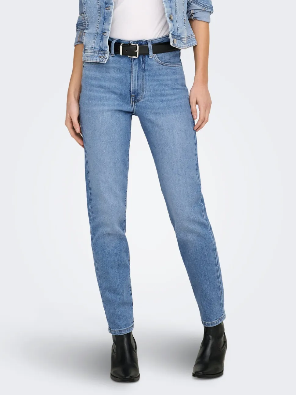 ONLEMILY Ankle Vita alta Straight Fit Jeans