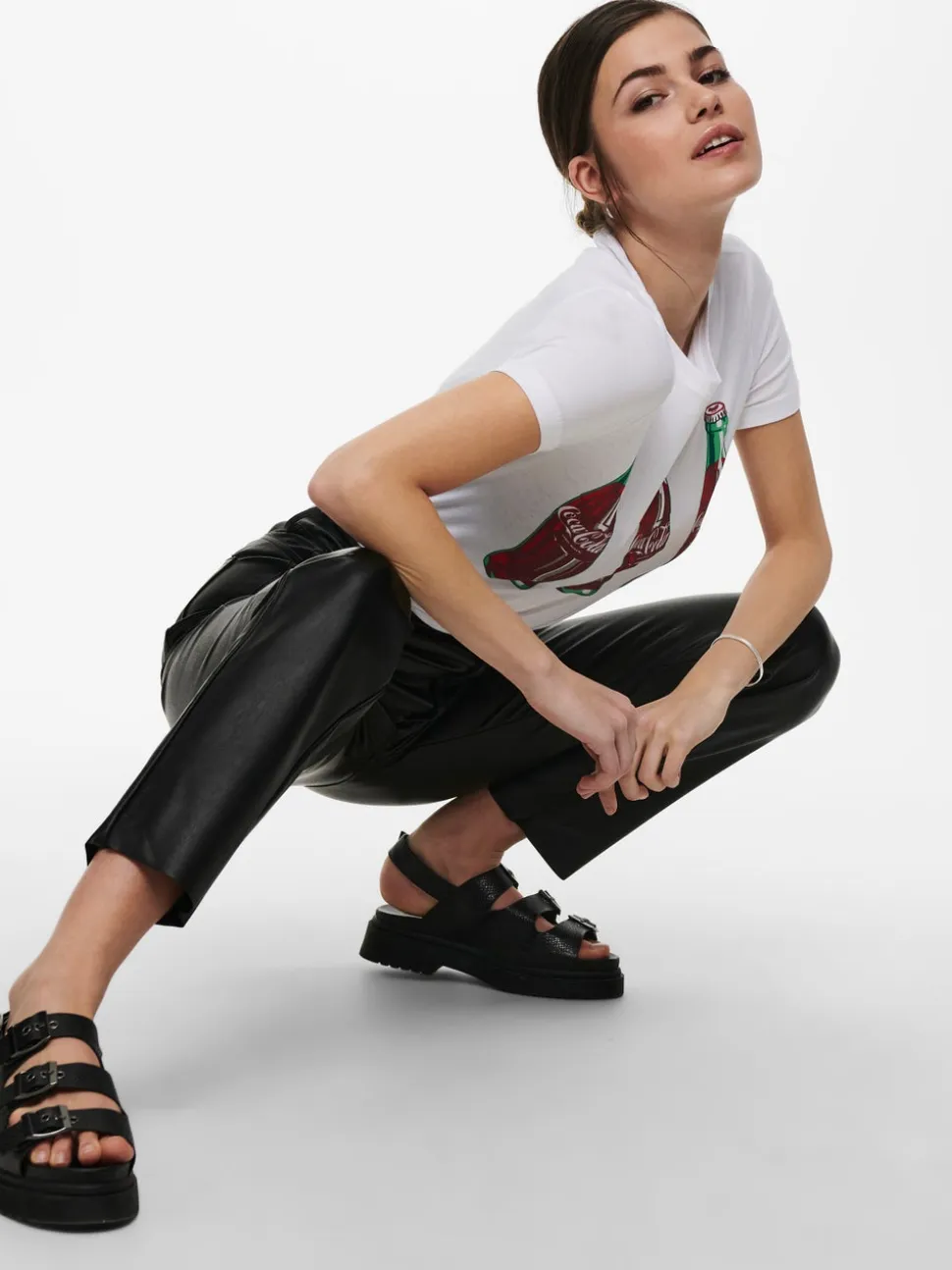ONLEMILY Regular Fit Pantaloni in finta pelle