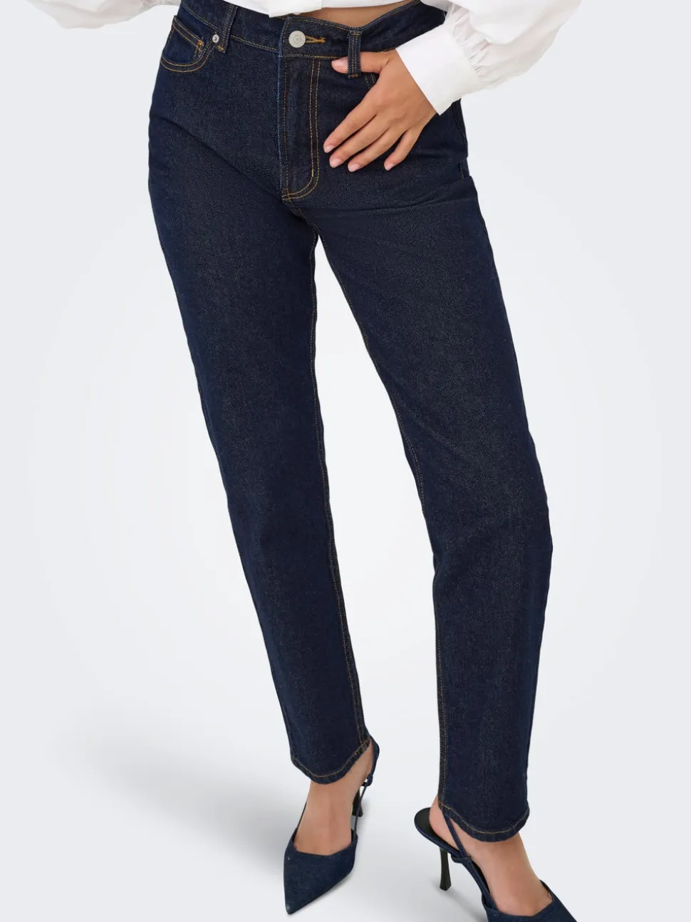 ONLEMILY Vita alta Straight Fit Lunghezza alla caviglia Jeans